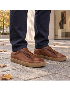Light Brown leather sneakers