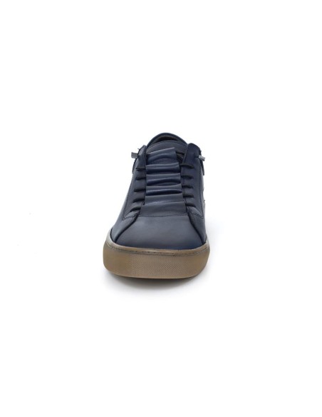 Sneakers de piel liso color azul