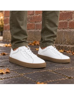 White leather sneakers