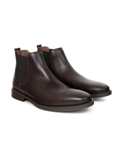Brown leather chelsea boots