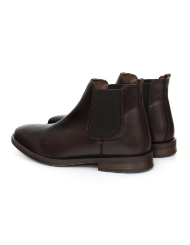 bottines chelsea de peau marron VALNER-BROWN