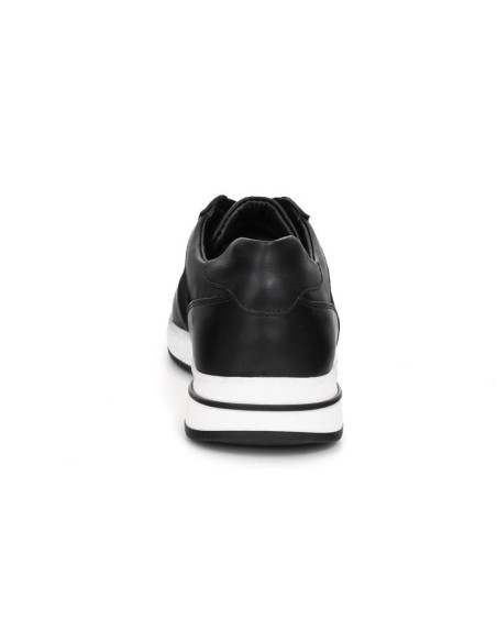 Black leather sport shoe