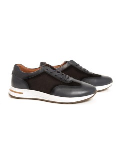 Blue leather sport shoe 2