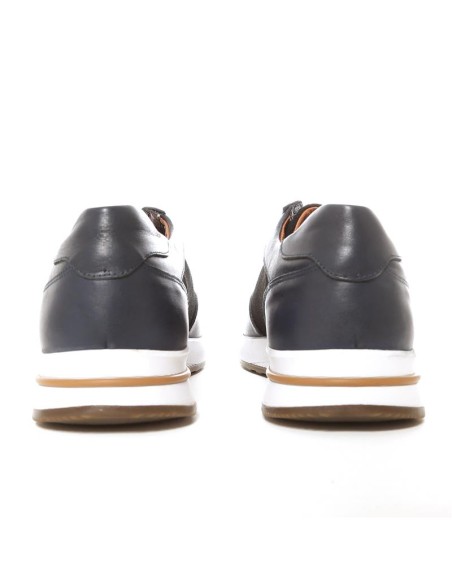 Blue leather sport shoe