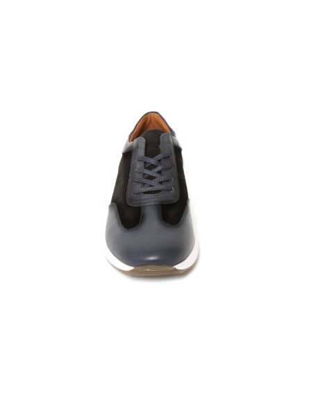 Blue leather sport shoe