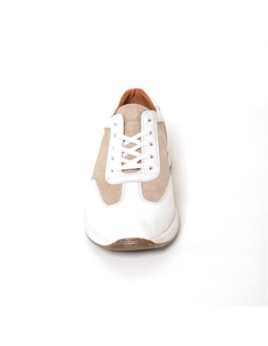 White leather sport shoe