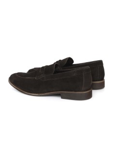 Mocasín de ante con antifaz color marrón 2