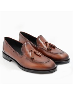 Mocasín de piel con plantilla extraible color marrón 2