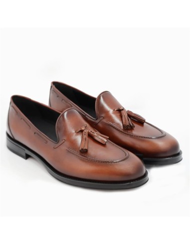 Mocasín de piel con plantilla extraible color marrón