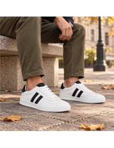 White leather sneakers
