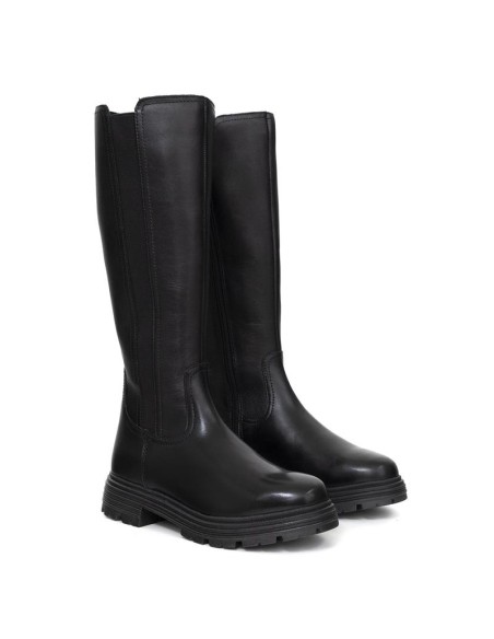 bottes femme de peau le noir W-ALVEN-BLACK