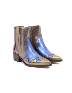 bottes femme lisse multicolore W-AMABEL-GOLDEN 2