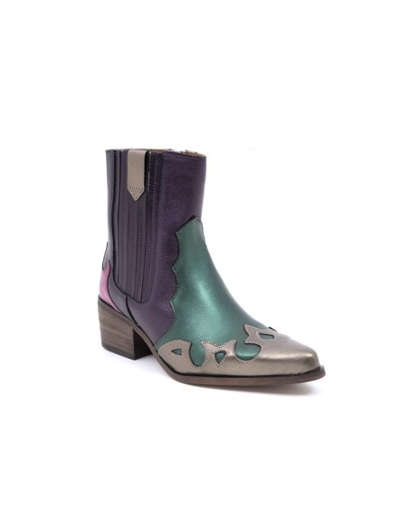 bottes femme lisse multicolore W-AMABEL-PURPLE
