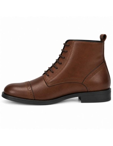 Botines de mujer de piel con hebilla color cuero