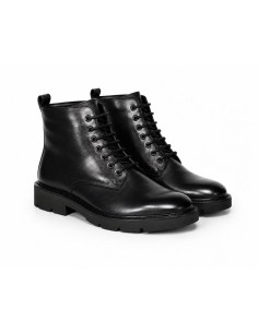 Botines de mujer de piel con hebilla color negro 2