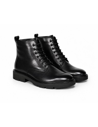 Black leather women's boots