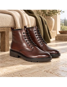 bottines femme de peau marron W-BEVANTE-BROWN