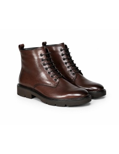 Brown leather women's boots