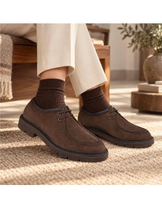 chaussures habillées femme de peau marron W-BISURA-BROWN
