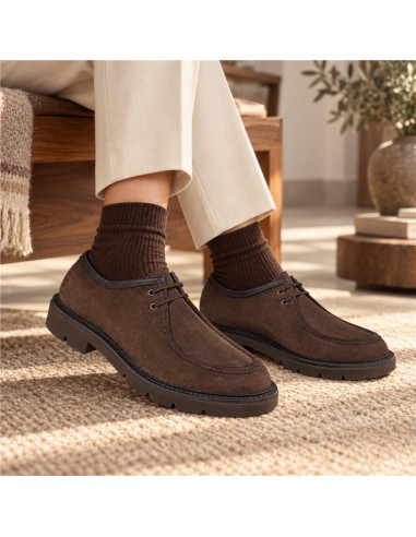 chaussures habillées femme de peau marron W-BISURA-BROWN