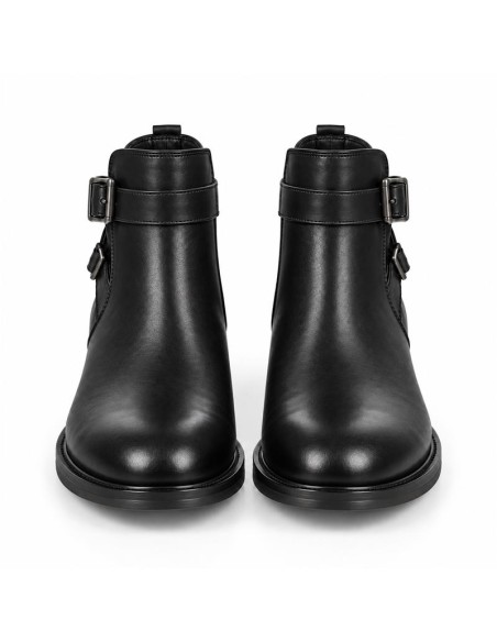 Black leather women's boots