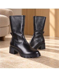 bottines femme de peau le noir W-BOLIRAN-BLACK