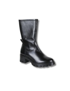 Black leather women's boots 2