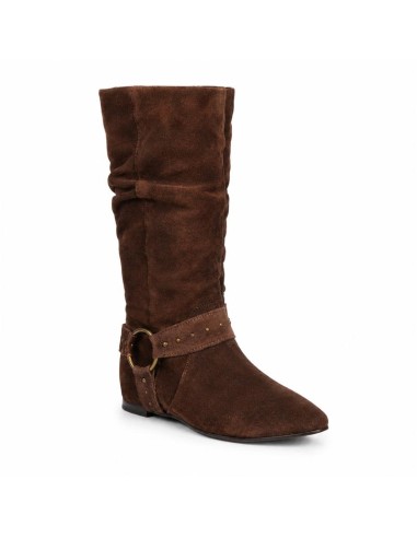 bottes femme de peau marron W-BONARI-BROWN