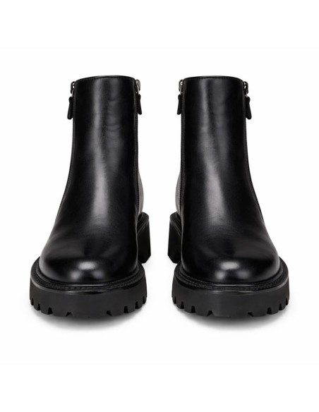 Black leather women's boots