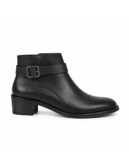 Black leather women's boots