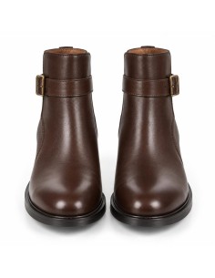 Brown leather women's boots 2
