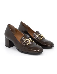 Zapato de Vestir de piel liso color bronce 2
