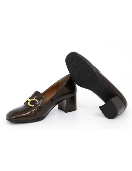 Zapato de Vestir de piel liso color bronce
