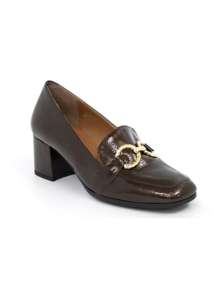 Zapato de Vestir de piel liso color bronce