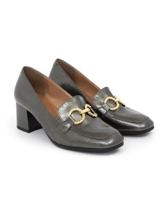 Zapato de Vestir de piel liso color gris 2