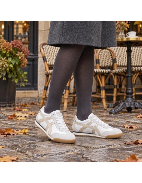 baskets femme de peau blanc W-CHIC-BLANCO