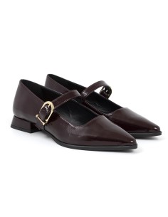 Zapato de Vestir de piel liso color burdeos
