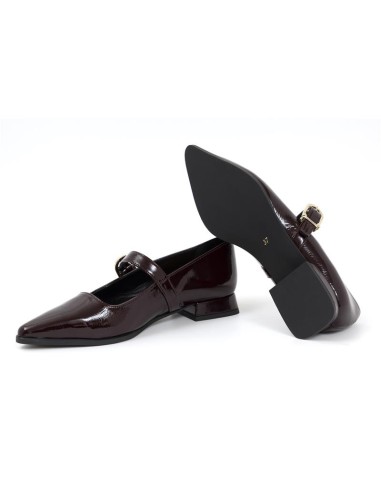 Zapato de Vestir de piel liso color burdeos