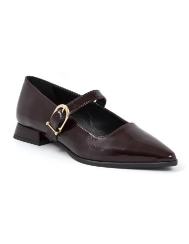 Zapato de Vestir de piel liso color burdeos