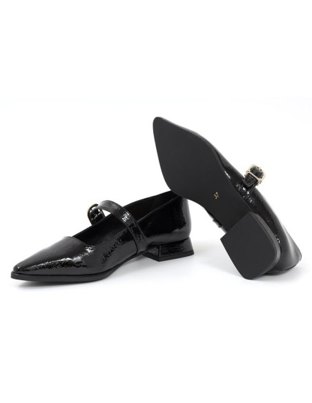 Zapato de Vestir de piel liso color negro