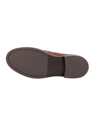 Light Brown leather women's moccasins