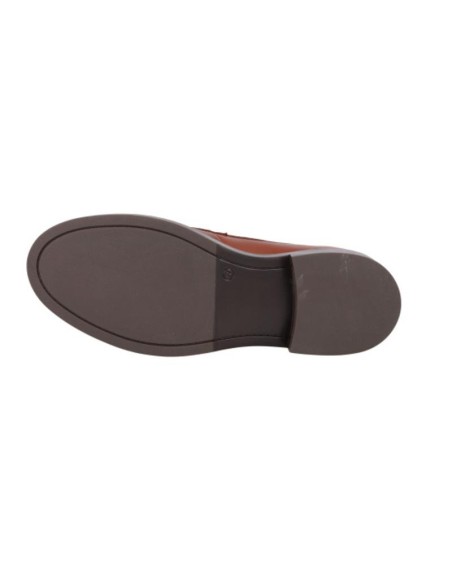Light Brown leather women's moccasins
