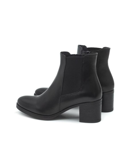 bottines femme de peau le noir W-CORVIA-BLACK