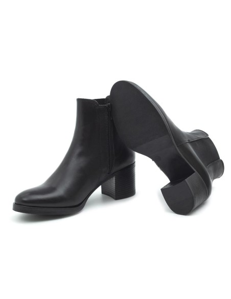 bottines femme de peau le noir W-CORVIA-BLACK