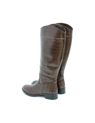 bottes femme de peau marron W-CROBO-MARRON