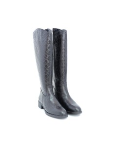 bottes femme de peau le noir W-CROBO-NEGRO 2