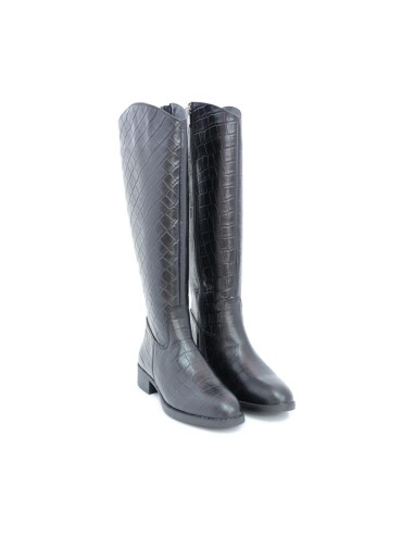 bottes femme de peau le noir W-CROBO-NEGRO