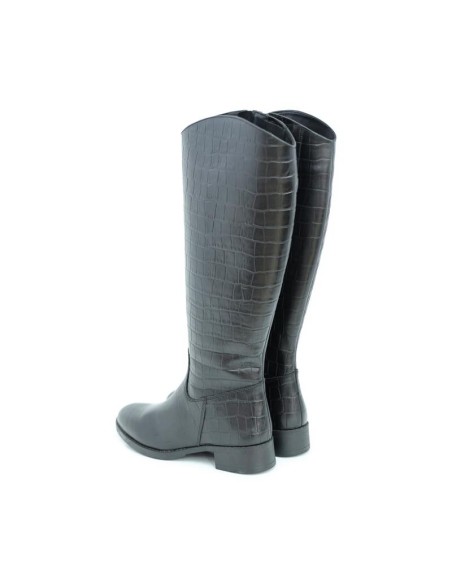 bottes femme de peau le noir W-CROBO-NEGRO