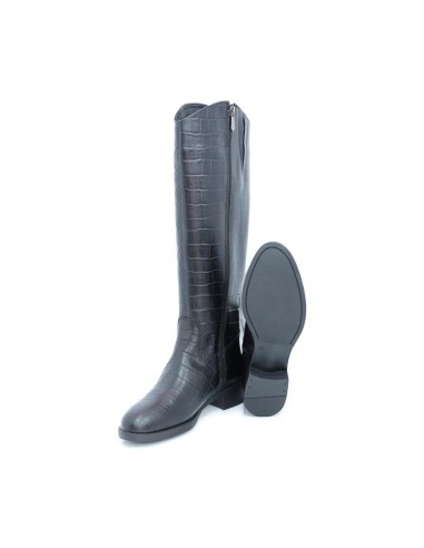 bottes femme de peau le noir W-CROBO-NEGRO
