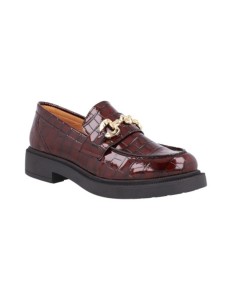 femmes mocassins de peau marron W-CRONIA-BROWN 2